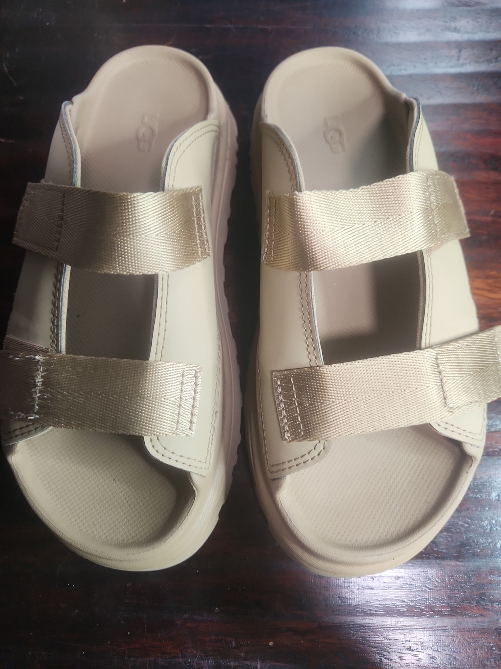 UGG Tan Double-Strap Slide Sandals Sz 5